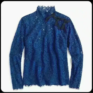 Jcrew Mockneck top in floral lace